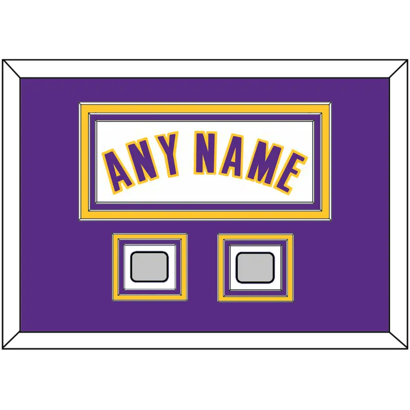 Los Angeles Name & 2 Finals Patches - Alternate White (2002-2018) - Triple Mat 3