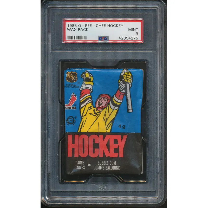 1987/88 OPC O-Pee-Chee Hockey Unopened Wax Pack PSA 9