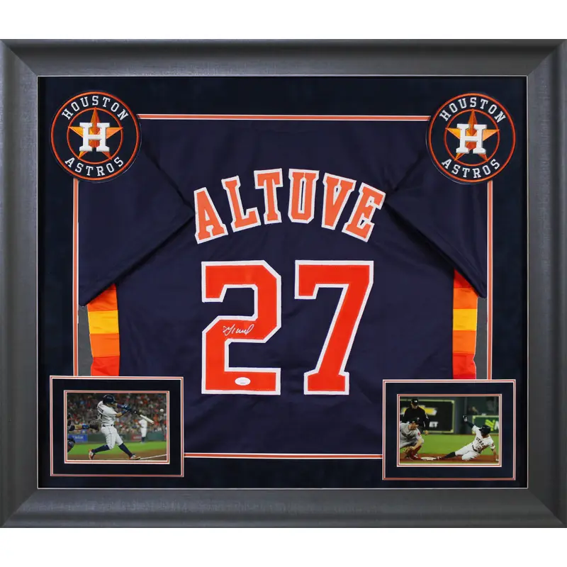 Jose Altuve Authentic Signed Navy Blue Pro Style Framed Jersey Autographed JSA