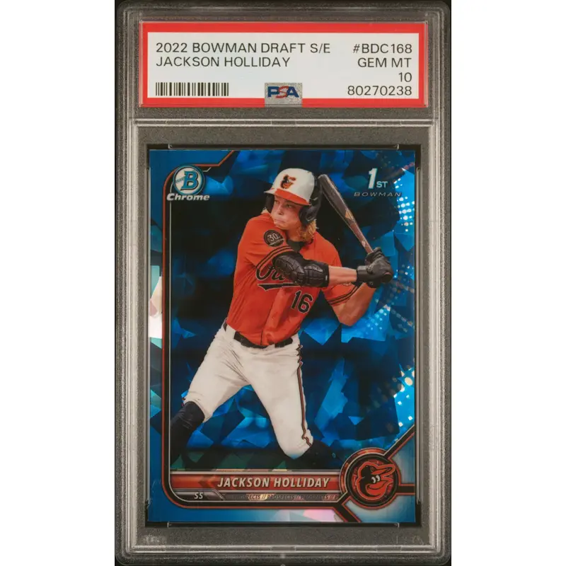 Jackson Holliday 2022 Bowman Draft Sapphire PSA 10 Gem Mint