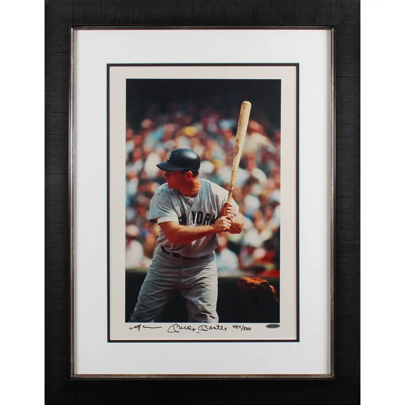 Mickey Mantle Authentic Signed 13x19 Framed Photo Auto Graded Gem 10! UDA & BAS