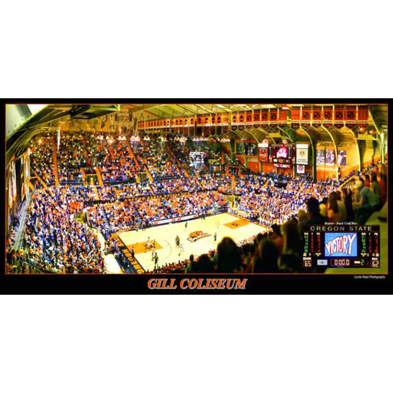 Oregon State Beavers Basketball Game Night Panoramic Poster - Curtis Reed