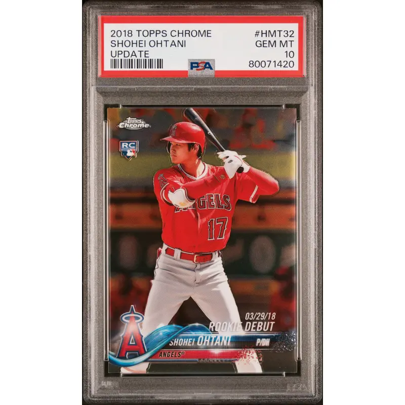 Shohei Ohtani 2018 Topps Chrome Update #HMT32 PSA 10 Gem Mint 1420