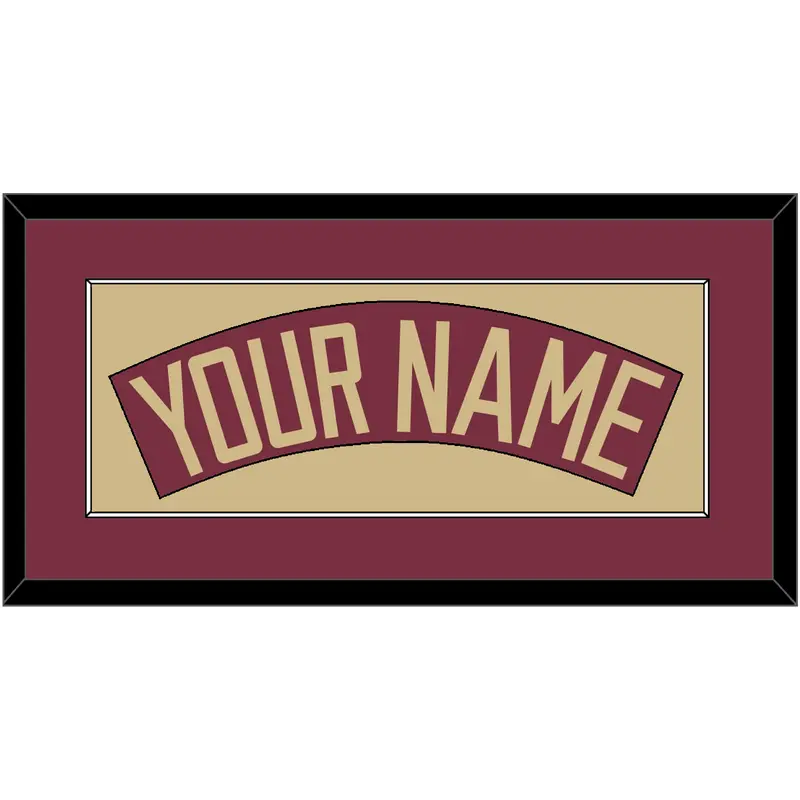 Florida State Baseball Nameplate - Alternate Garnet (2016-2018) - Single Mat 2