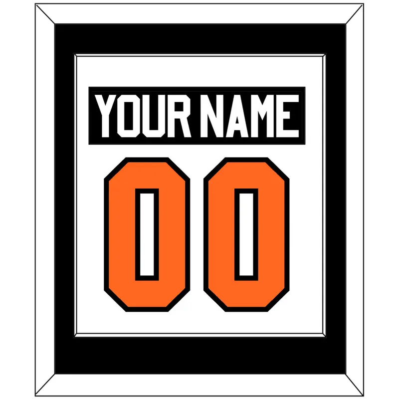 Philadelphia Nameplate & Number (Back) Combined - Road White (2010-2017) - Single Mat 2