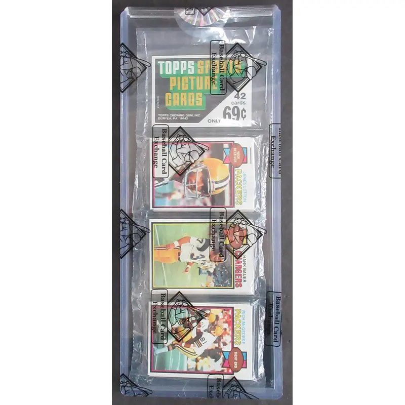 1979 Topps Football Unopened Rack Pack (BBCE) (Lofton RC Top)