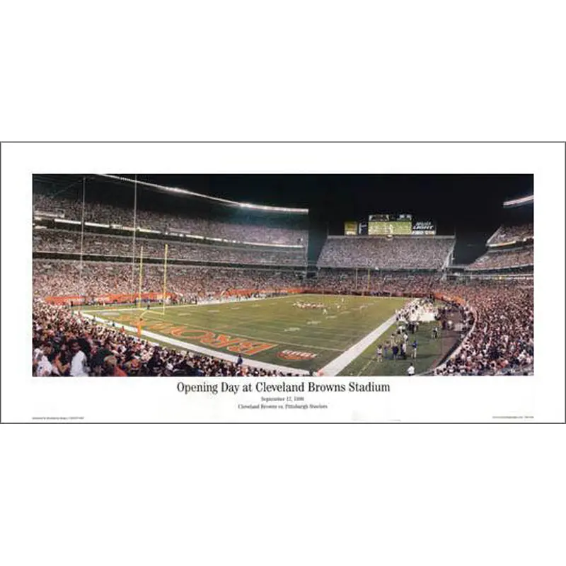 Cleveland Browns Stadium Opening Day Panoramic Poster Print (13x27) - Everlasting 1999