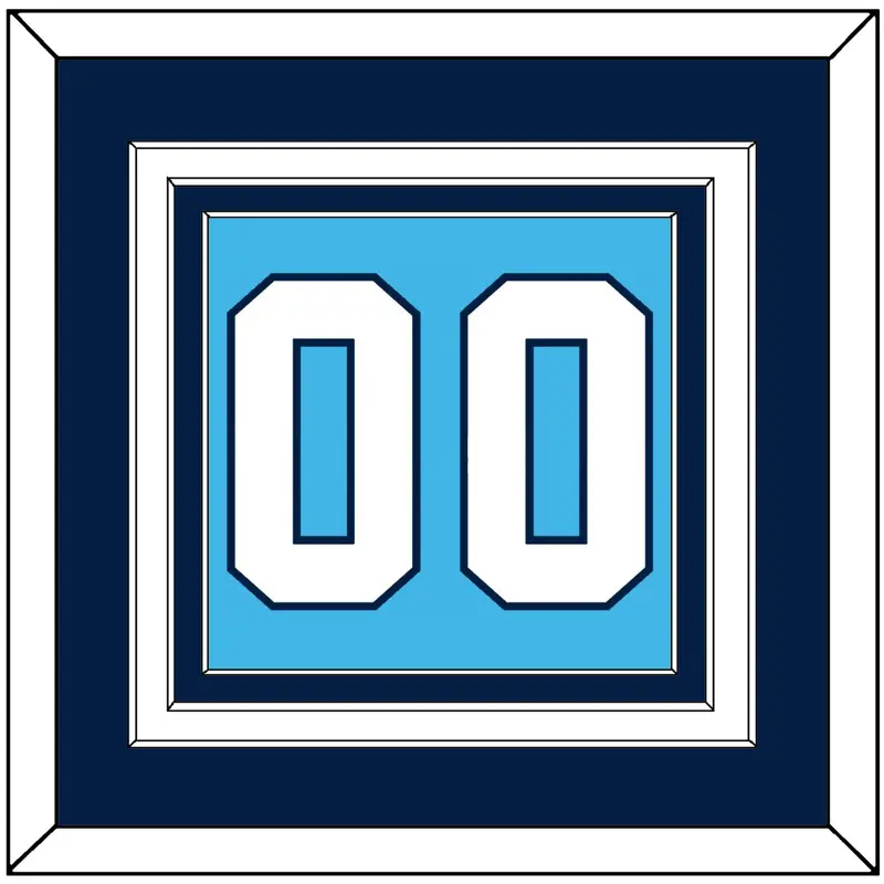 Pittsburgh Number (Back) - Home Powder Blue (1968-1970) - Triple Mat 3