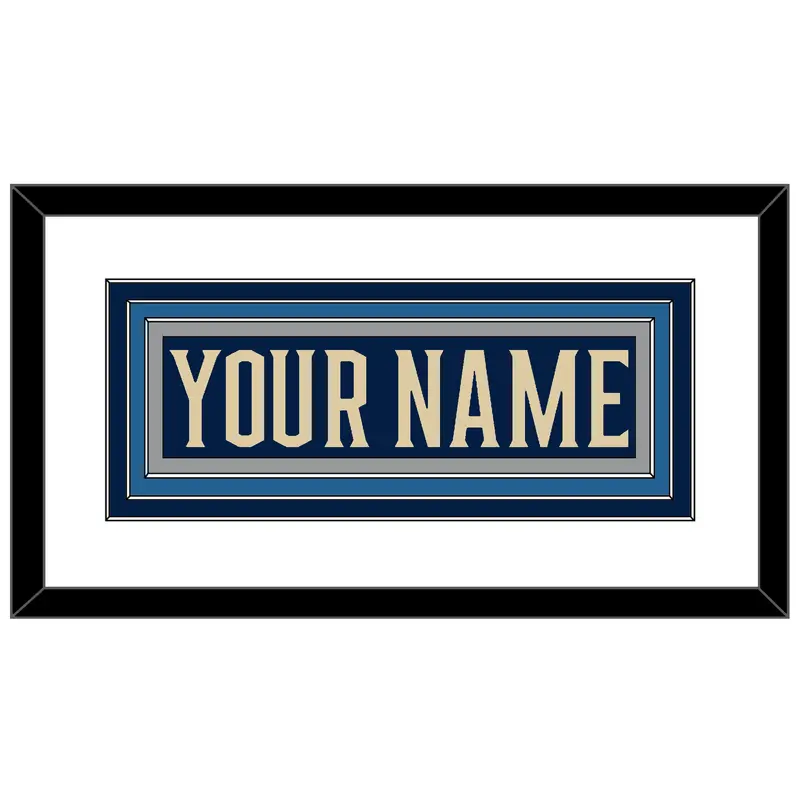 Columbus Nameplate - Alternate Navy Blue - Triple Mat 1
