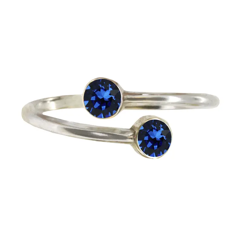 September Birthstone Sterling Silver Ring Wrap