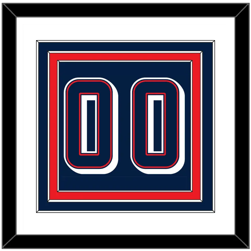 United States Mens Basketball Number - 2024 Olympics Road Blue - Triple Mat 1