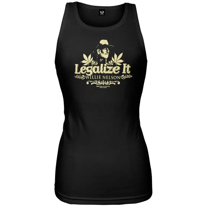 Willie Nelson - Legalize It Juniors Tank Top
