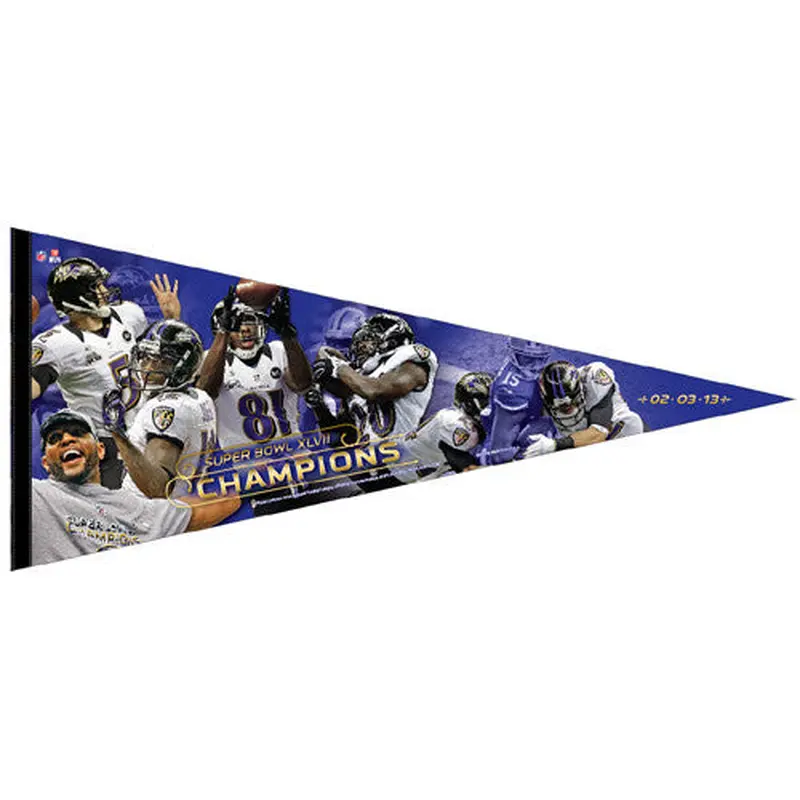 Baltimore Ravens Super Bowl XLVII (2013) "Heroes" X-L Premium Felt Pennant