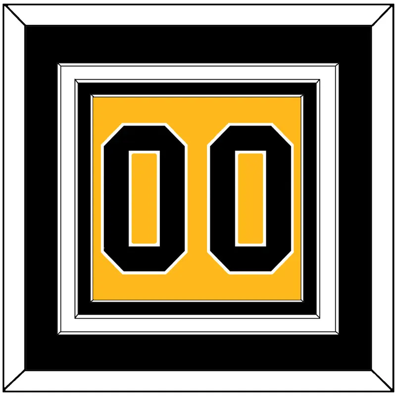 Pittsburgh Number (Back) - Alternate Gold (1981-1983) - Triple Mat 3