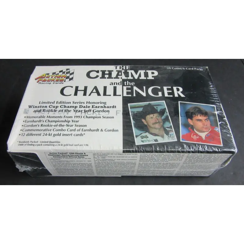 1994 Action Packed The Champ and the Challenger Racing Race Cards Box