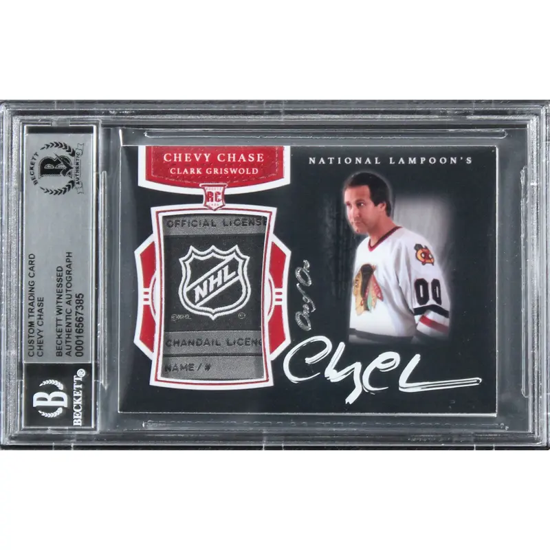 Chevy Chase Christmas Vacation Signed Relic Card One of One BAS Slab #16567385