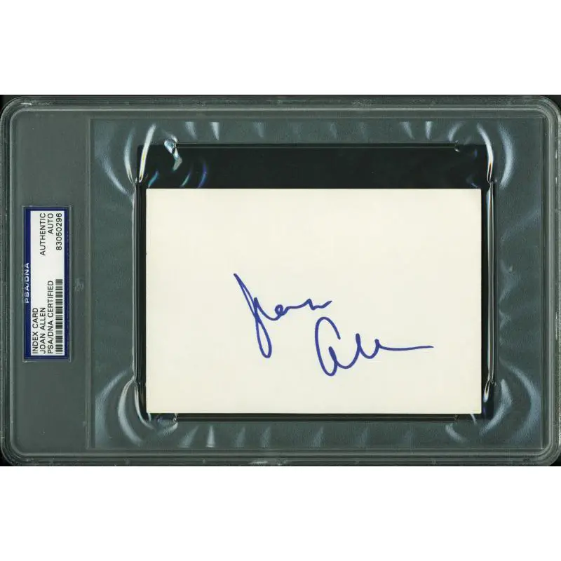 Joan Allen Authentic Signed 4X6 Index Card Autographed PSA/DNA Slabbed 2