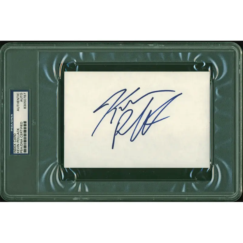 Kevin Pollack The Unusual Suspects Authentic Signed 4x6 Index Card PSA Slabbed