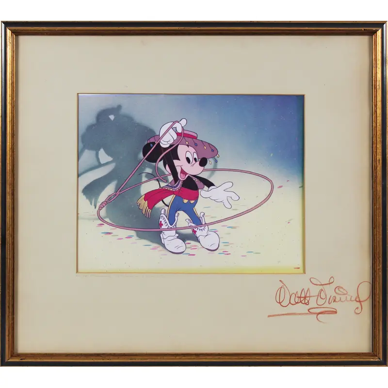 Walt Disney Authentic Signed Animation Cel Framed Display JSA #XX31875