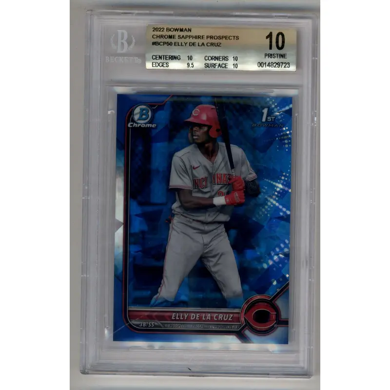 Elly De La Cruz 2022 Bowman Chrome Sapphire Prospects BGS 10 Pristine