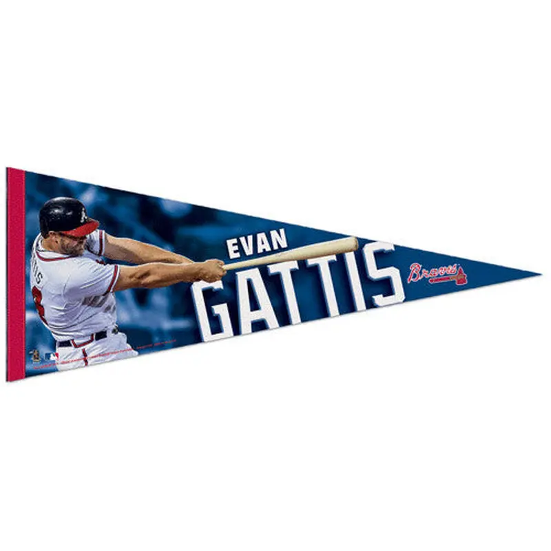 Evan Gattis "Superstar" Atlanta Braves Premium Felt Collector's Pennant - Wincraft 2013