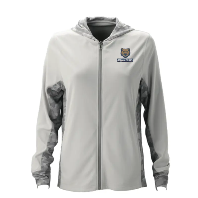 Women's Vantage Iowa Cubs Pro Camo Full Zip Jacket, White