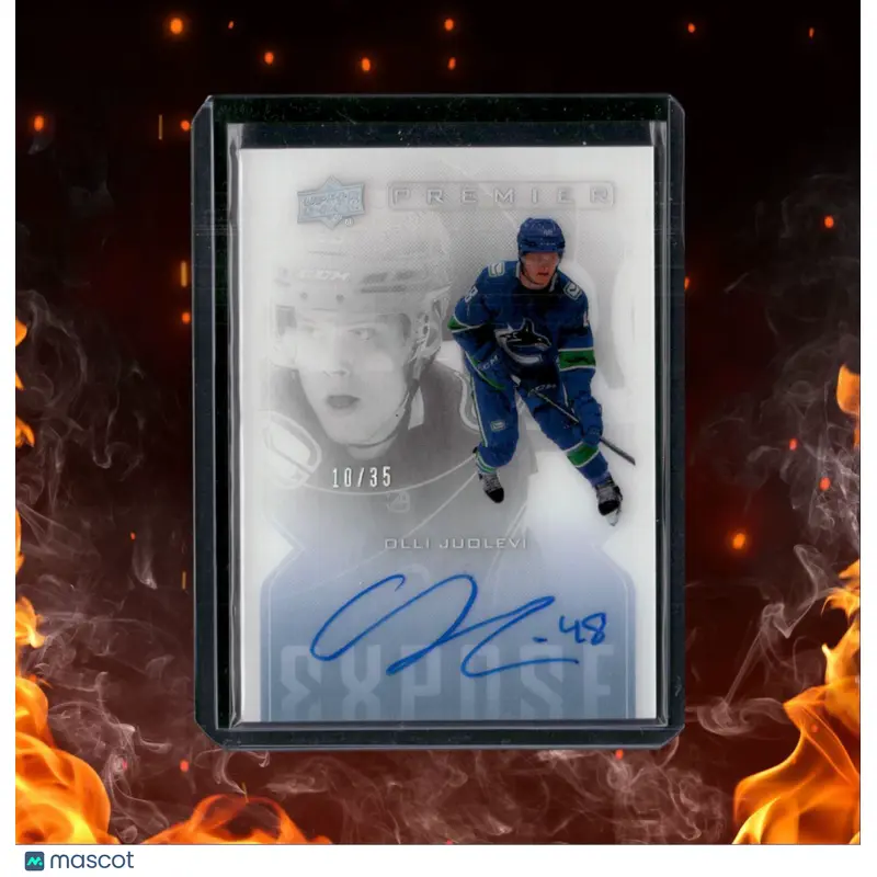 2020-21 Upper Deck Premier Olli Juolevi Expose Rookie Auto 10/35 #E-OJ