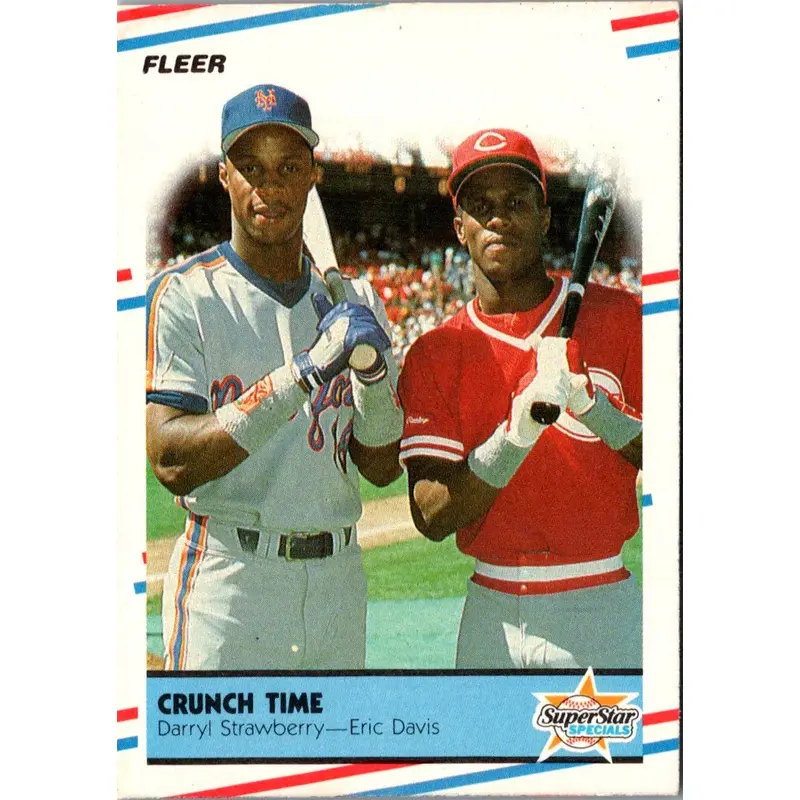 1988 Fleer Darryl Strawberry/Eric Davis #637