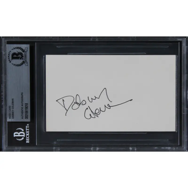 Dabney Coleman Tootsie Authentic Signed 3x5 Index Card Autographed BAS Slabbed 2