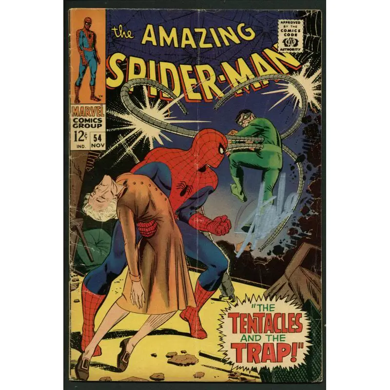 Stan Lee Signed Amazing Spider-Man #54 Comic Book Dr Octopus PSA/DNA #W18757