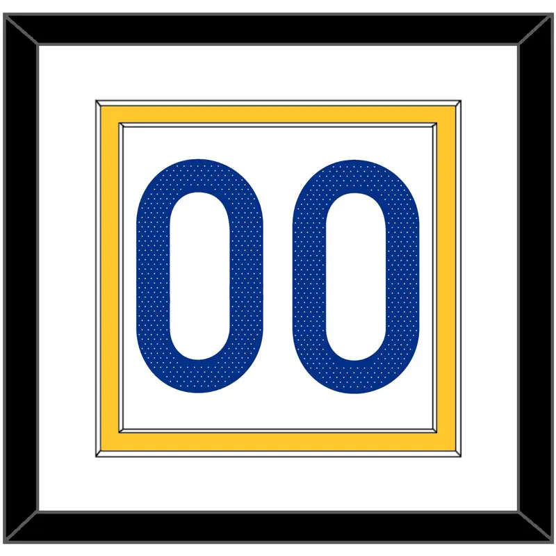 Golden State Number - White Association - Double Mat 1