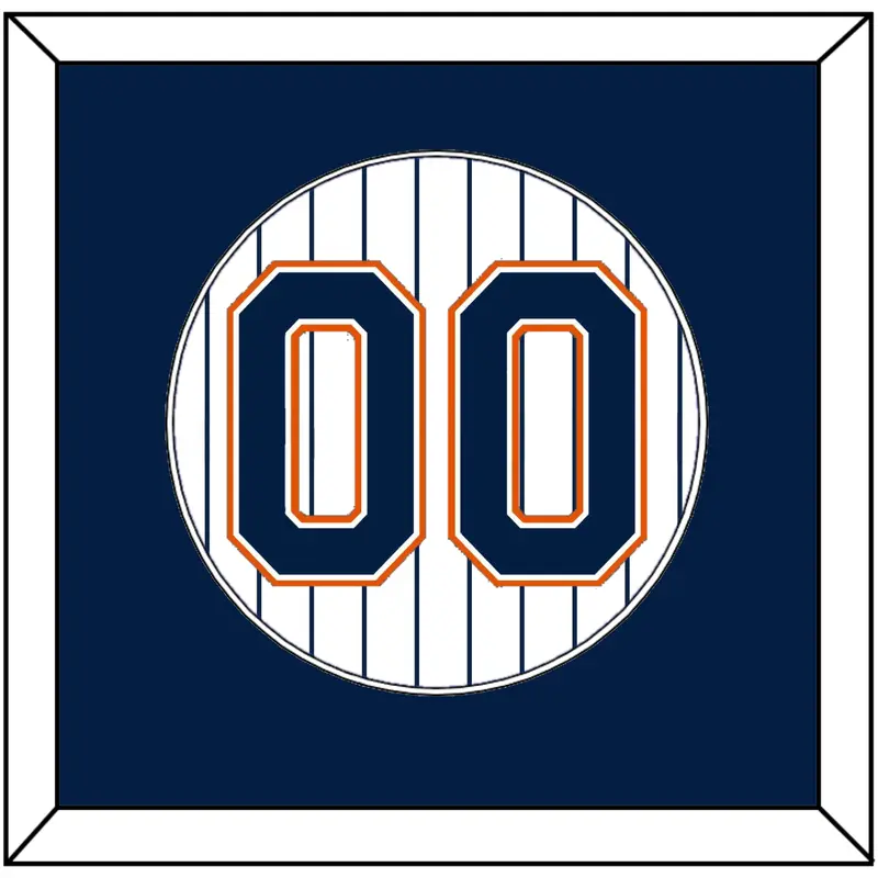 San Diego Number - Home White Pinstripes (1991-2001) - Single Mat 1