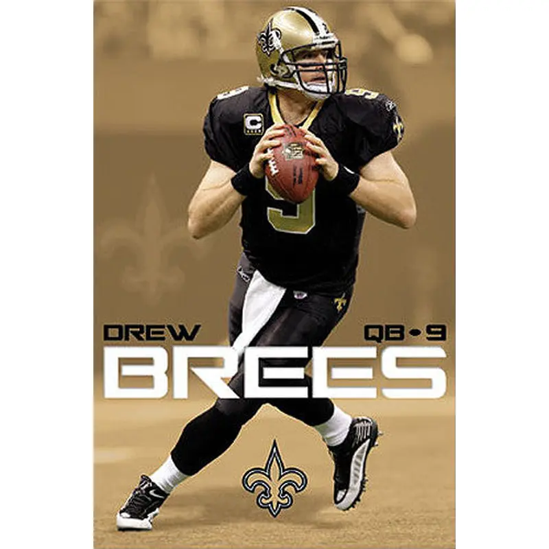 Drew Brees "Domination" New Orleans Saints NFL Action Poster - Costacos 2010