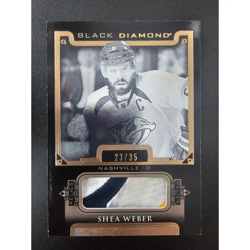 2015-16 Upper Deck Black Diamond - Pure Black Prime Relics - Shea Weber #BDB-SW /35