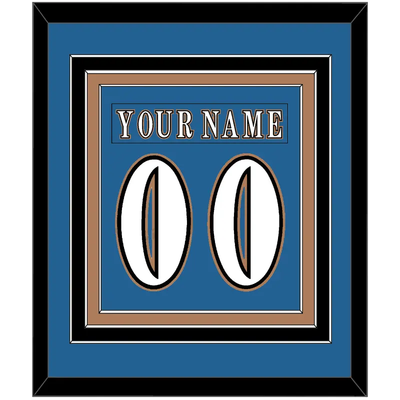 Washington Nameplate & Number (Back) Combined - Road Blue (1995-2000) - Triple Mat 2