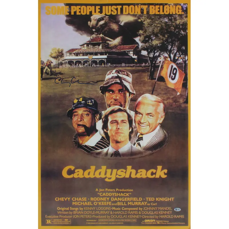 Chevy Chase Caddyshack Authentic Signed 22x35 Poster BAS Witnessed #I49997