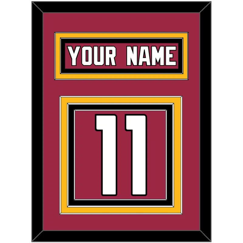 Arizona Nameplate & Number (Back) - Home Red (2015-2022) - Triple Mat 3
