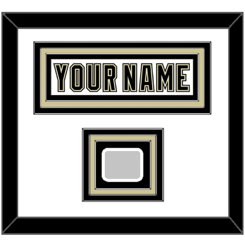 Pittsburgh Nameplate & Stanley Cup Champions Patch - Road White (2007-2016) - Triple Mat 2