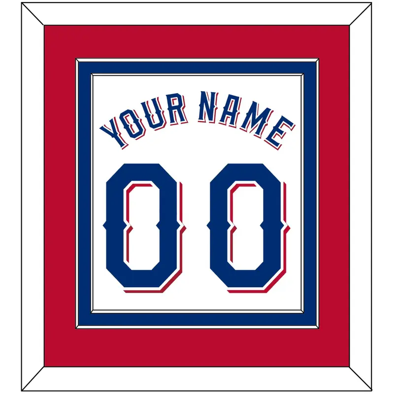 Texas Name & Number - Home White (2020-2023) - Double Mat 4