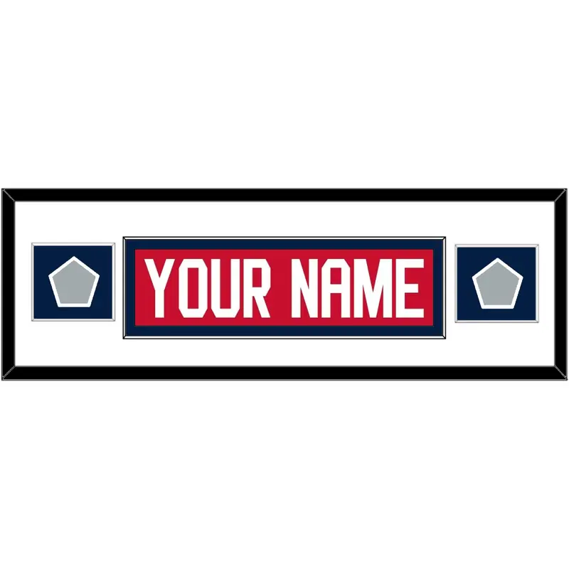 Florida Nameplate & 2 Stanley Cup Champions Patches - Home Red - Single Mat 2