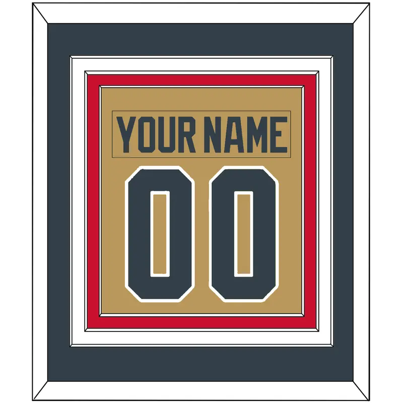 Vegas Nameplate & Number (Back) Combined - Alternate Gold - Triple Mat 4