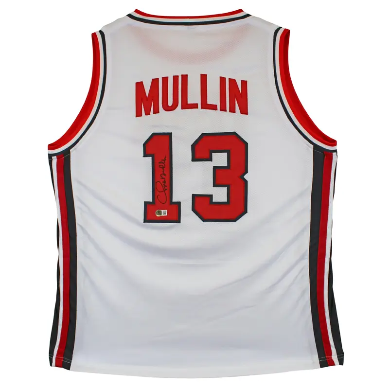 Chris Mullin Team USA Authentic Signed White Pro Style Jersey BAS Witnessed
