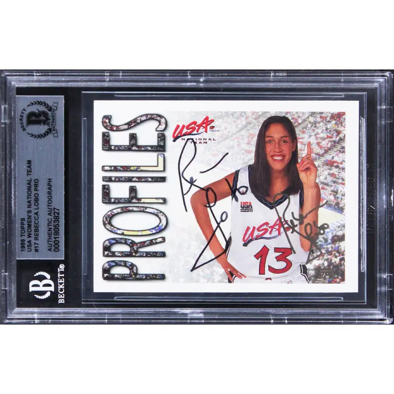 LIberty Rebecca Lobo Authentic Signed 2010 SP Authentic #21 Card BAS Slabbed