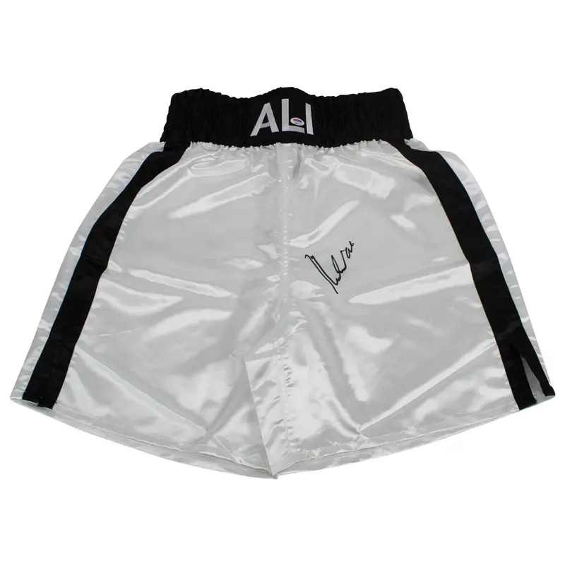 Muhammad Ali Authentic Signed White Ali Boxing Trunks PSA/DNA Itp #4A01724