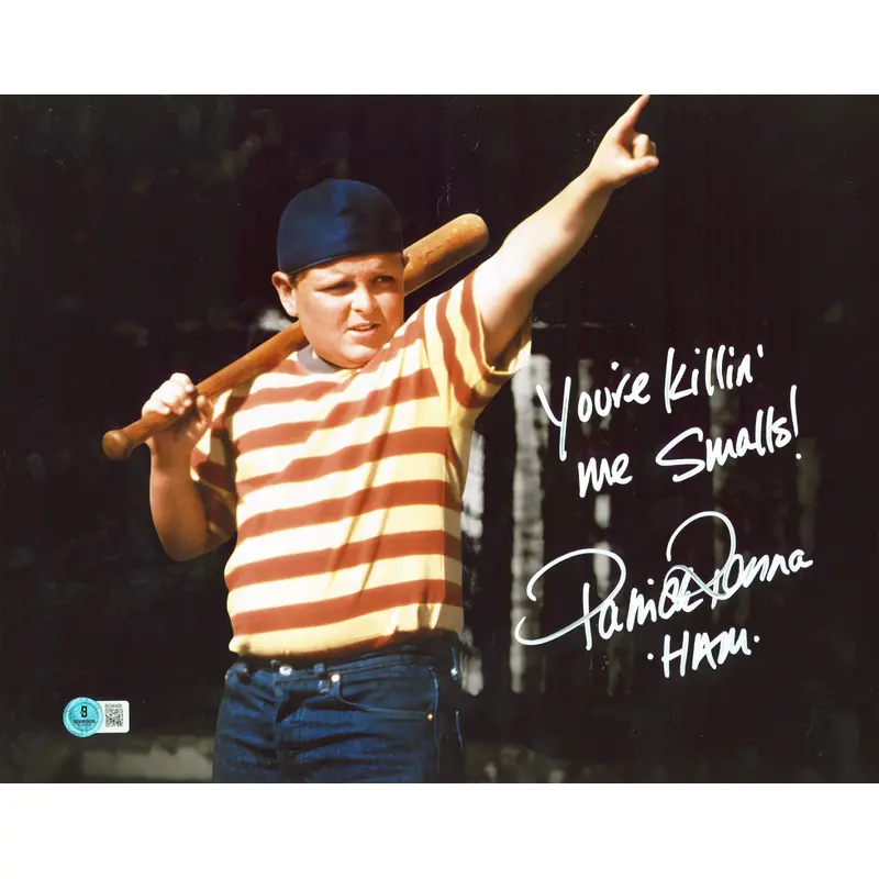 Patrick Renna The Sandlot "2x Insc" Signed 11x14 Photo w/ White Sig BAS