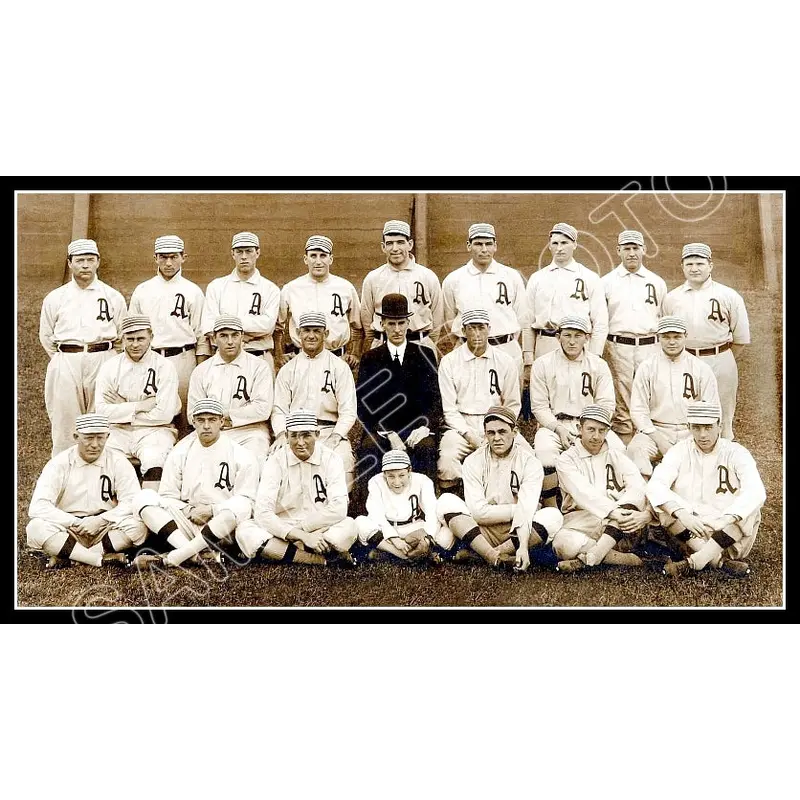 1911 Philadelphia Athletics 7X13 Photo - Baker Plank Collins Mack A's - 1474