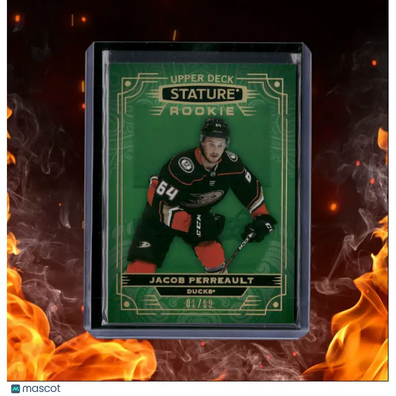 2022-23 Upper Deck Stature Jacob Perreault Green Rookie 81/99 #109