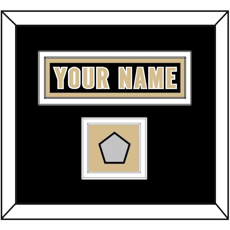 New Orleans Nameplate & Super Bowl XLIV Jersey Patch - Home Black - Double Mat 2