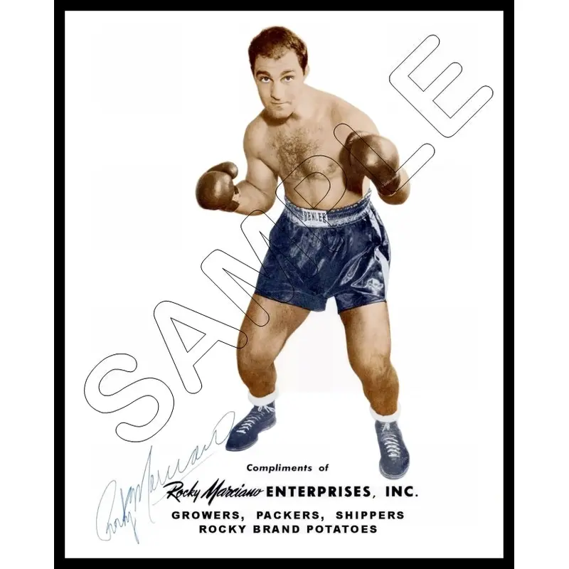 Rocky Marciano 8X10 Photo - Autographed Heavyweight Champion - 919