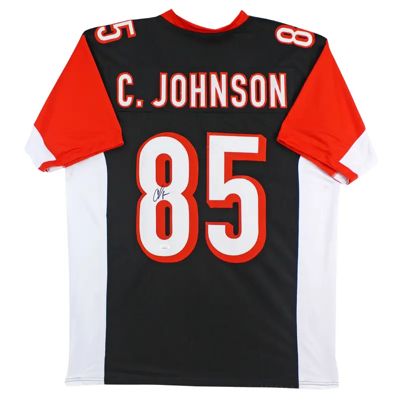 Chad Johnson Authentic Signed Black Pro Style Jersey Autographed JSA Witness